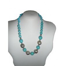Turquoise Necklace Moroccan Design "Rond"...ON SALE!